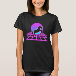 T-shirt Fille du cheval sautant rétro  propriétaire de che