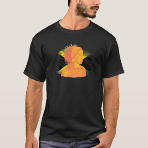 T-shirt Fille du drapeau jamaïcain Femme noire jamaïcaine