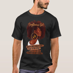 T-shirt Fille du Sagittaire Pour Femmes Noires Mélanine Af