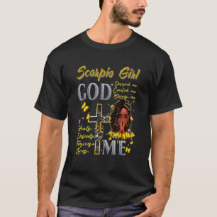 T-shirt Fille du Scorpion Dieu me bénit Black Girl Magic A