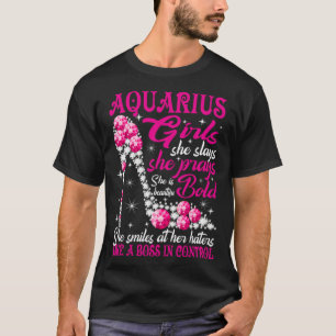 T-shirt Fille du Verseau comme une patronne en contrôle ch