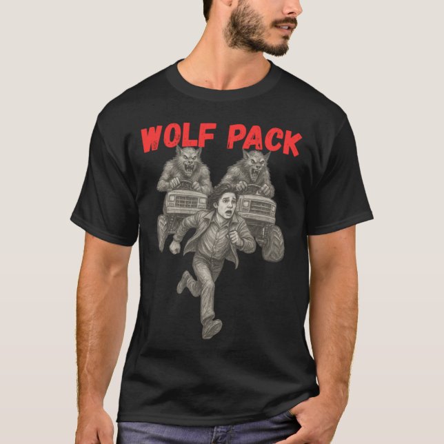 T-shirt Fille du Wolf Pack Monsterrucks (Devant)