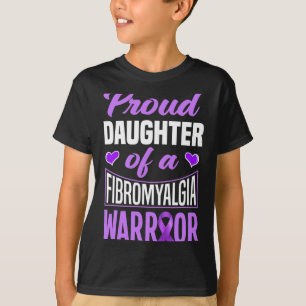 T-shirt Fille D'Un Guerrier Fibromyalgique