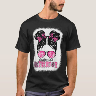 T-shirt Fille D'Un Guerrier Sensibilisation Au Cancer Du S
