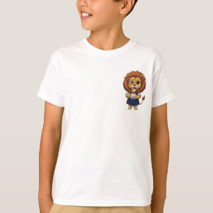 T-shirt Fille Écolière Lion Tasse à Thé Enfants