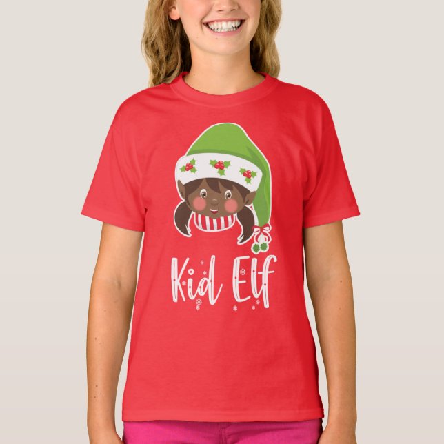 T-shirt Fille Elf Kid - Noël (Devant)