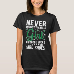 T-shirt Fille En Chaussettes De Poodle Danse Irlandaise Da