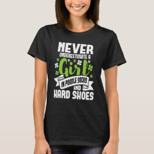 T-shirt Fille En Chaussettes De Poodle - Danseur Irlandais
