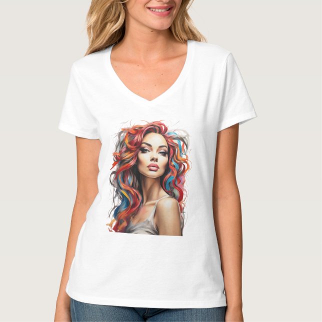 T-shirt Fille en couleurs (Devant)
