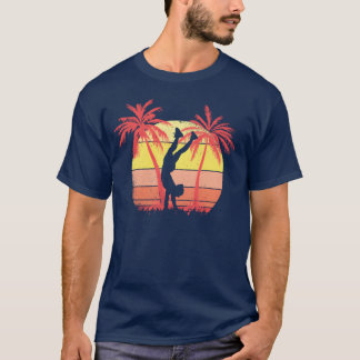 T-shirt Fille en équilibre sur les mains Coucher de soleil