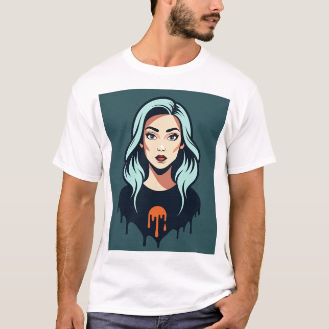 T-shirt fille en larmes (Devant)