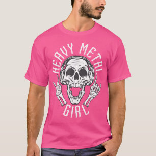 T-shirt Fille en métal lourd Chemise Rock dur Metalhead He
