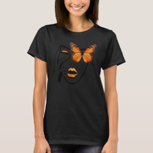 T-shirt Fille esthétique pensant avec œil de papillon mona