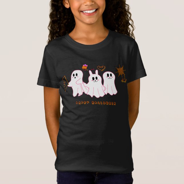 T-Shirt Fille | Fantômes Drôles Posant Pour Une Ph (Devant)