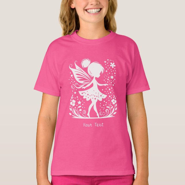 T-shirt fille fée fleurie (Devant)