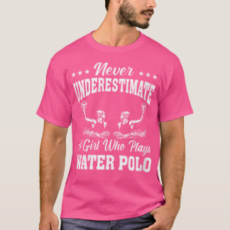T-shirt Fille Femme Ne Sous-Estime Jamais Une Fille Qui Jo
