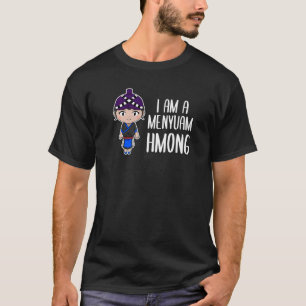 T-shirt Fille femme traditionnelle fière Hmong Miao Hmoob 
