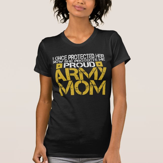 T-shirt Fille fière de maman d'armée (Devant)