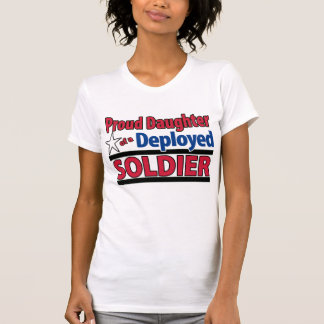 T-shirt Fille fière d'un soldat déployé avec la chemise