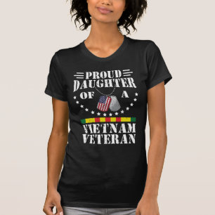T-shirt Fille fière d'un vétéran du Vietnam Cadeau patriot
