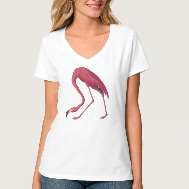T-shirt Fille Flamant rose rose (Devant)