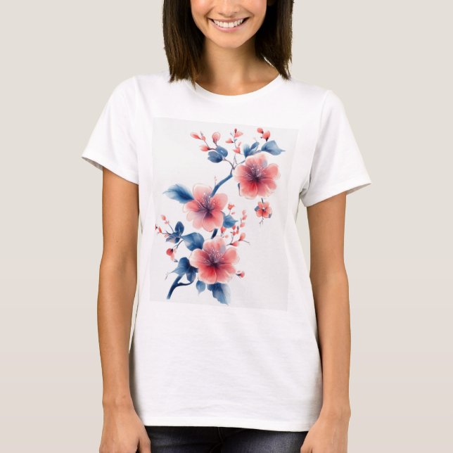 t-shirt fille fleur (Devant)