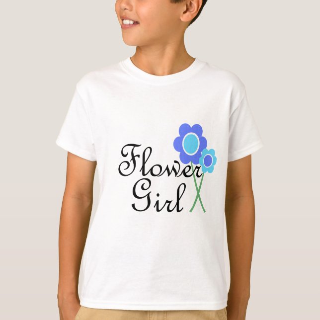 T-shirt Fille Fleur Bleue Faisy (Devant)