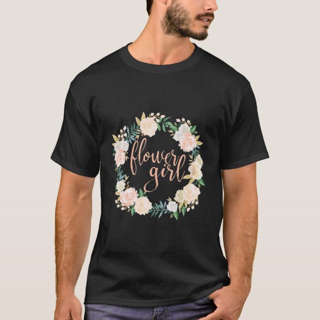 T-shirt Fille Fleur Fille d'honneur Couronne Florale Maria (Devant)