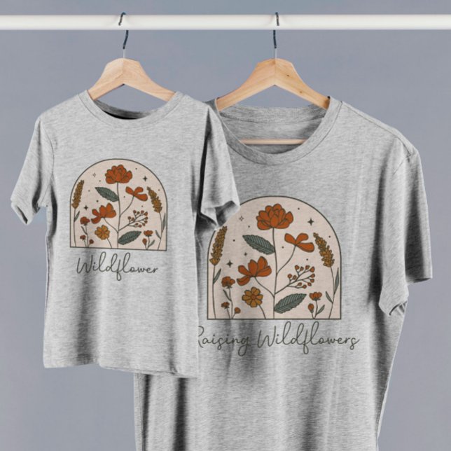 T-shirt fille Fleur sauvage Boho (Créateur téléchargé)