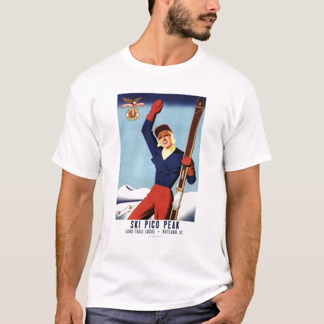 T-shirt Fille flexible de ski de Pin- d'insecte (Devant)