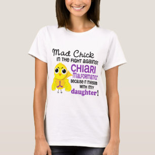 T-shirt Fille folle de malformation de Chiari du poussin 2
