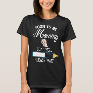 T-shirt Fille Garçon Lait Chargement Bientôt Pour Être Mam