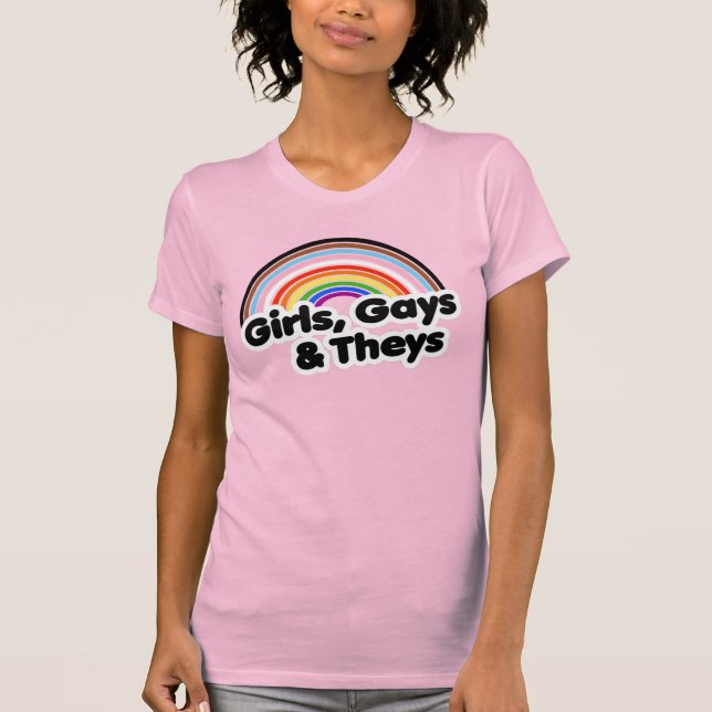T-SHIRT FILLE, GAYS & ILS (Devant)