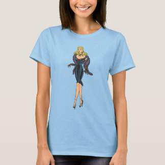 T-shirt Fille Glamour Vintage Magnifique Rétro Blonde Pin-
