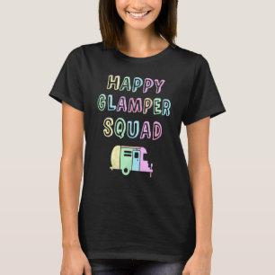 T-shirt Fille Glamping Happy Glamper Équipe Camping Équipe