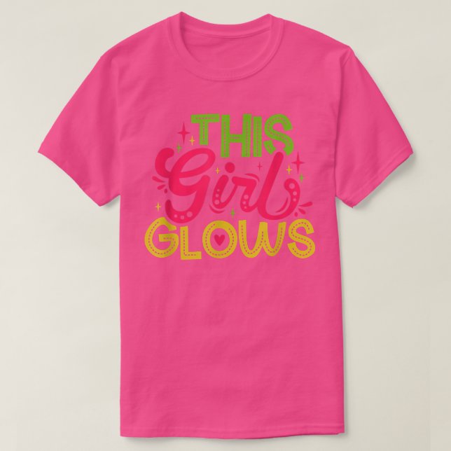 T-shirt Fille Glows Motivation Inspiration Motivation E (Design devant)