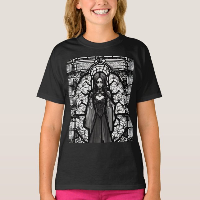 T-shirt Fille Goth Art Noir (Devant)
