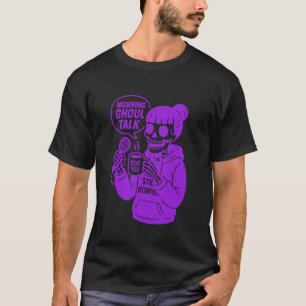 T-shirt Fille gothique de café de squelette de podcast eff