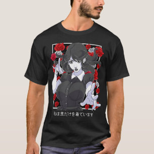T-shirt Fille gothique sorcière gothique esthétique d'anim