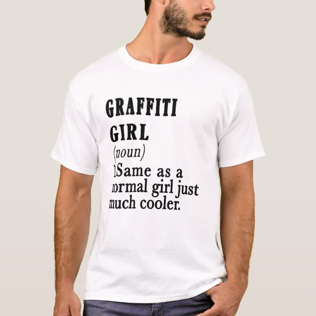 T-shirt fille graffiti comme une fille normale (Devant)