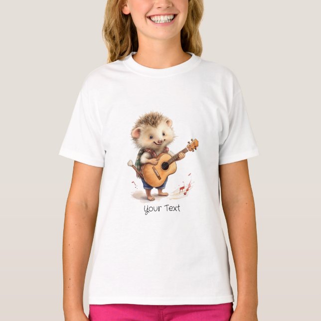 T-shirt fille Guitare de Hérisson (Devant)