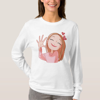 T-shirt Fille heureuse en amour