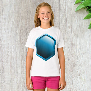 T-shirt fille Hexagon bleu