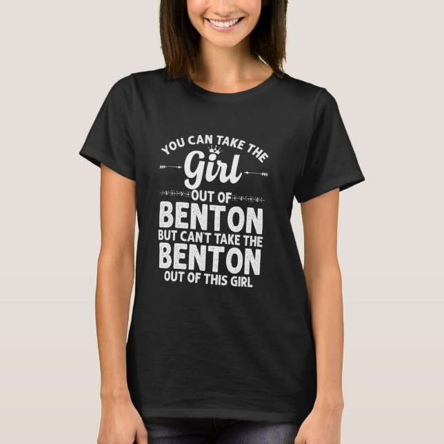 T-shirt Fille Hors De Benton Ar Arkansas Funny Home Roots  (Devant)