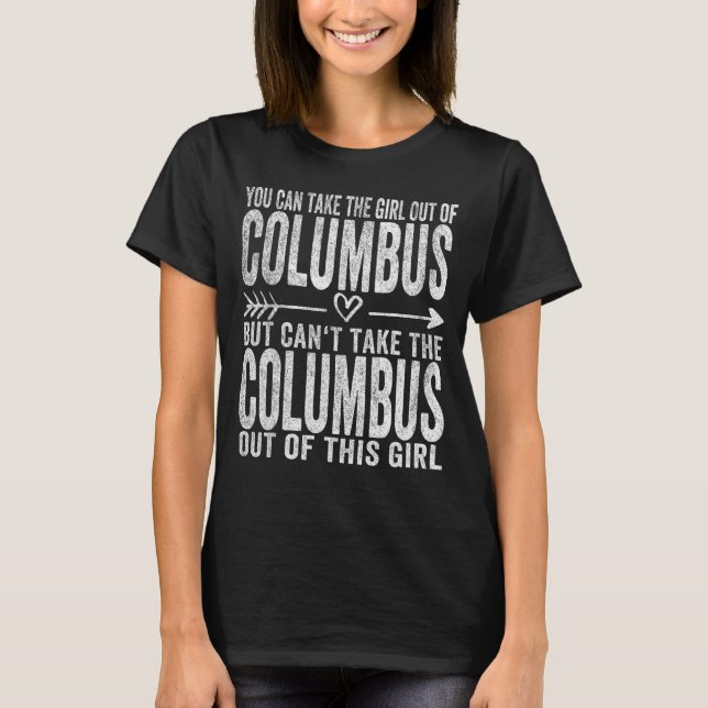 T-shirt Fille Hors De Columbus Ohio Accueil Ville Columbus (Devant)