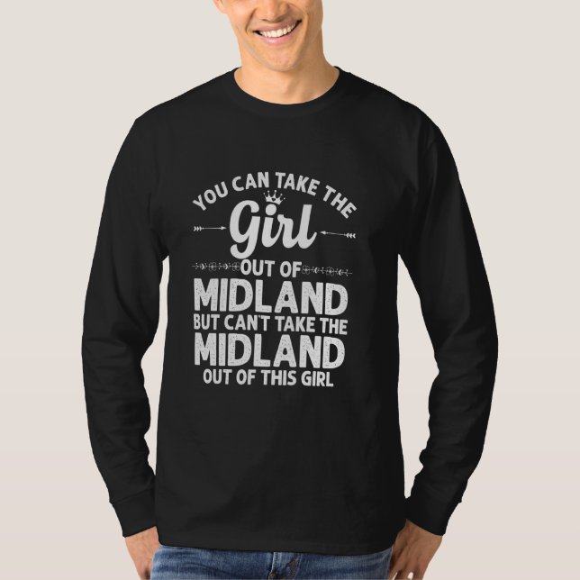 T-shirt Fille Hors De Midland Nc Caroline Du Nord Funny Ho (Devant)