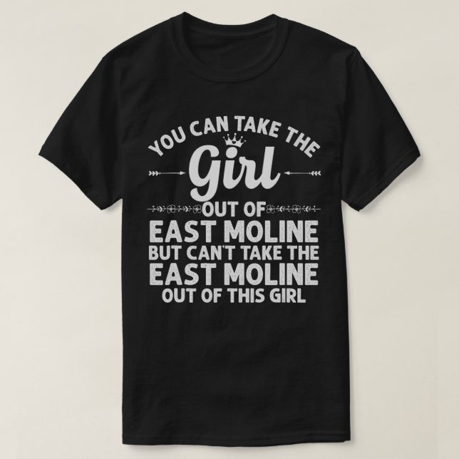 T-shirt Fille hors de MOLINE EST IL ILLINOIS Cadeau Drôle  (Design devant)