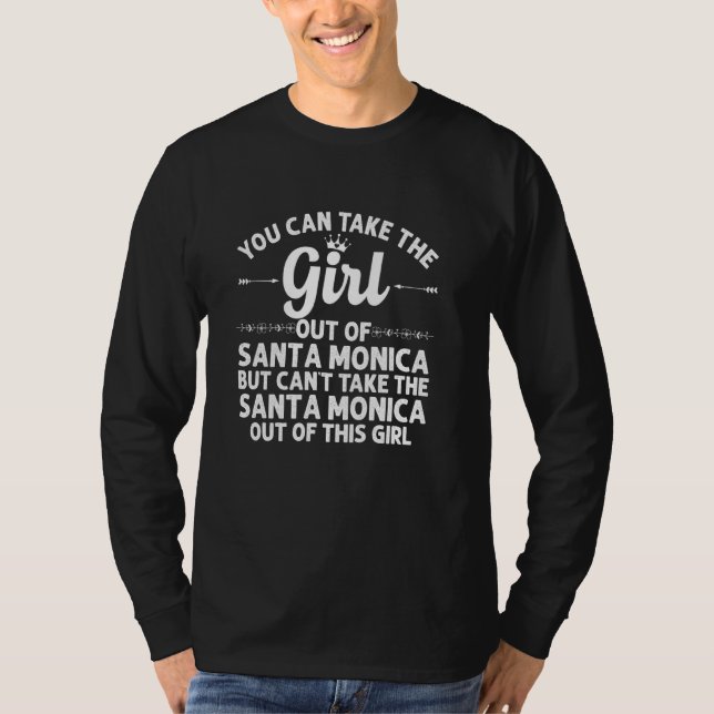 T-shirt Fille Hors De Père Noël Monica Ca California Drôle (Devant)