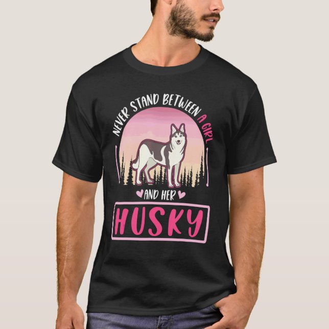 T-shirt Fille Husky Husky Sibérien (Devant)
