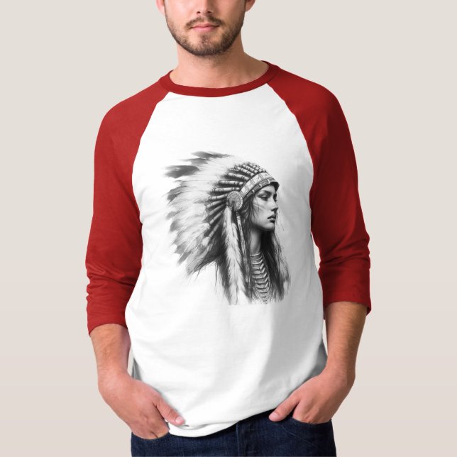 T-shirt fille indienne beauté (Devant)